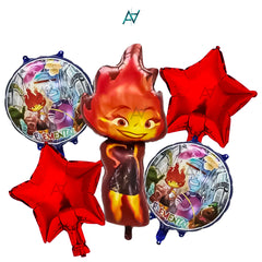 Elemental 5 Pcs Foil Balloon Pack | Party Supplies by Ali Akbar Decoration