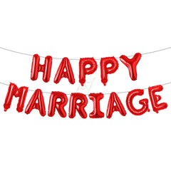 Happy Marriage Foil Balloon 13 Pcs Set
