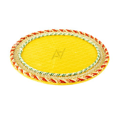 Round Shaped Decorated Tray