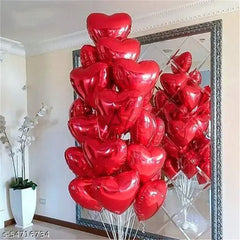 Red Heart Foil Balloon 5 Pcs Set