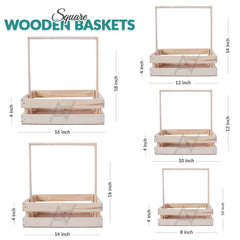 Square Wooden Baskets