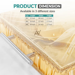 Set of 3 – Golden Satin Wedding Trays for Gifting & Decoration