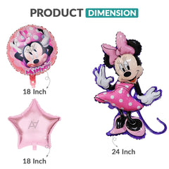 Minnie Mouse Foil Balloon Set (5 Pcs) by Ali Akbar Decoration – Kids Party Balloons