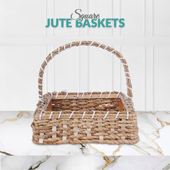 5 Pcs Set - Square Jute Basket