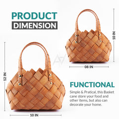 Handmade Flower Basket Gift Basket 2 Pcs Set With Handle