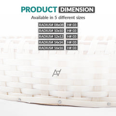 White Round Cane Serving & Storage Tray for Home Decor