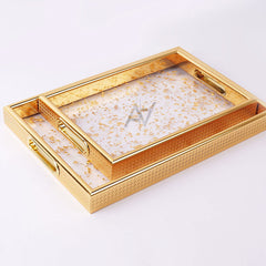 Wedding Tray Square Shape 2 Pcs Set