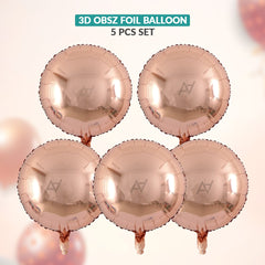 3D ObsZ Foil Balloon Set (5 Pcs) – Party Decor Balloons