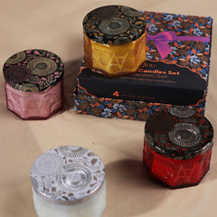 Scented Jar Candles | Pack of 4 | For Room Decor