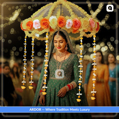 Handcrafted Wedding Decorative Umbrella – Traditional Embellished Design