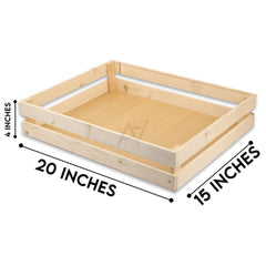 Wooden Baskets Set without Handle 5 Pcs Set