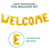 Welcome Foil Balloon Golden Color