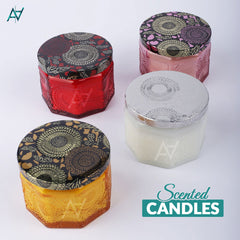 Scented Jar Candles | Pack of 4 | For Room Decor