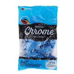 Qualatex Chrome blue balloon