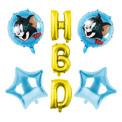 Pack of 10 - TOM Foil Balloons - 5 pcs Set - Ali Akbar decoration