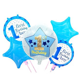 1st Birthday Foil Balloons 5 Pcs set