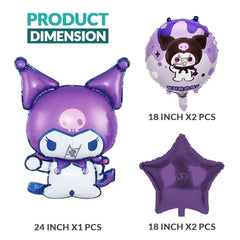 Pack of 10 - Sanrio Foil Balloons - 5 pcs Set - Ali Akbar decoration