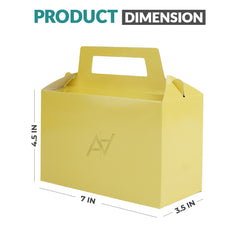Pack of 10 - Baby Yellow Goodie Boxes | Perfect for Parties & Events – Ali Akbar Decoration