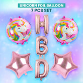 Pack of 10 - HBD Foil Balloons Set - 5 pcs Set - Ali Akbar decoration