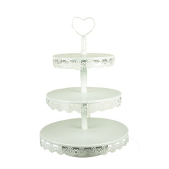 3 Tier White Cupcake Stand - ardor