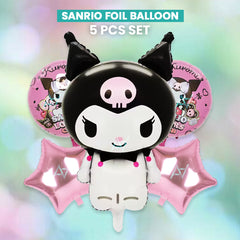 Pack of 10 - 5 pcs Set Sanrio theme foil Balloons - Ali Akbar decoration
