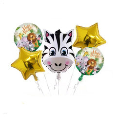 5 Pcs Zebra Foil Balloon Set - ardor