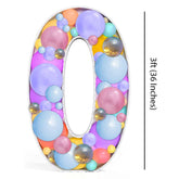 DIY 0 Number Balloon Mosaic - ardor