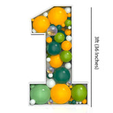 DIY 1 Number Balloon Mosaic - ardor