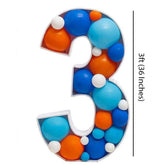 DIY 3 Number Balloon Mosaic - ardor