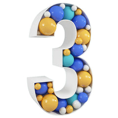 DIY 3 Number Balloon Mosaic - ardor