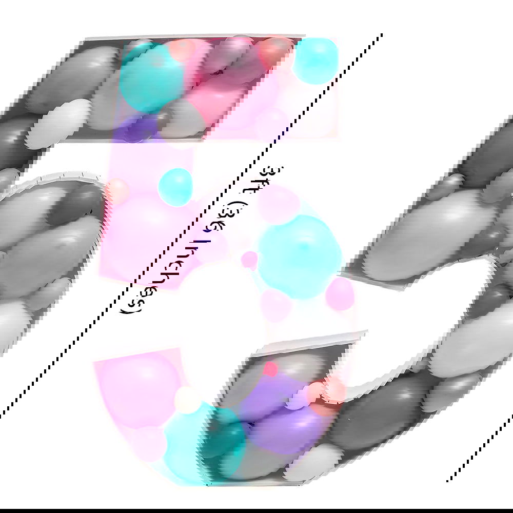 DIY 5 Number Balloon Mosaic - ardor