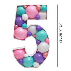 DIY 5 Number Balloon Mosaic - ardor