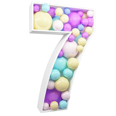 DIY 7 Number Balloon Mosaic - ardor