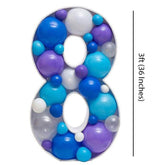 DIY 8 Number Balloon Mosaic - ardor
