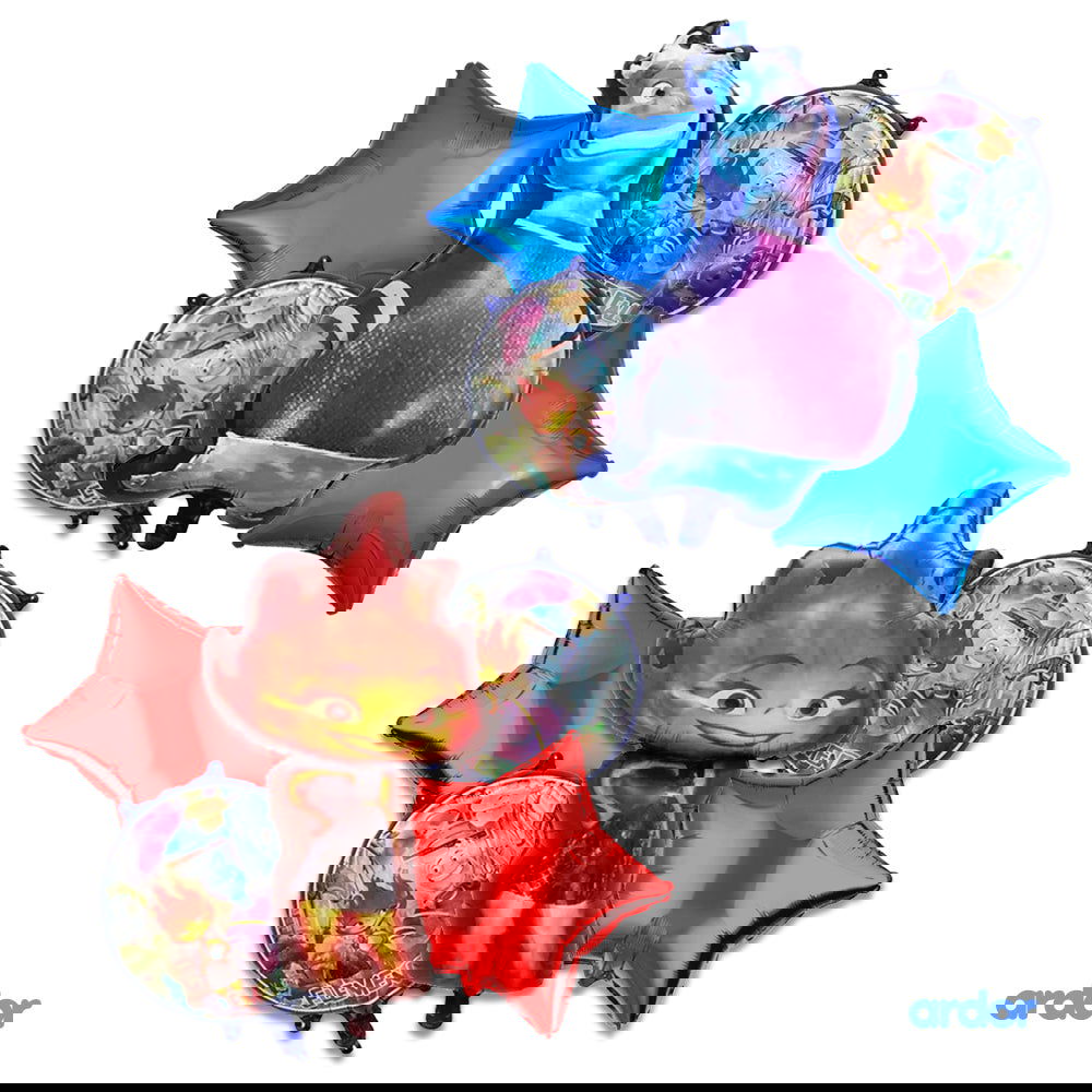 Elementals Foil Balloon 5 Pcs Set - ardor