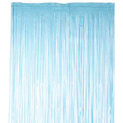 Fluorescent Baby Blue Foil Curtains - ardor