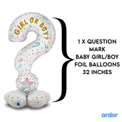 Gender Reveal Foil Balloon 5 Pcs Set