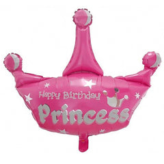 Happy Birthday Princess Crown Foil Balloons - ardor