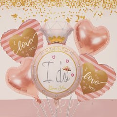 I Do Ring Foil Balloons 5 Pcs Set