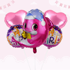 New Baby Girl 5 Pcs Foil Balloon - ardor