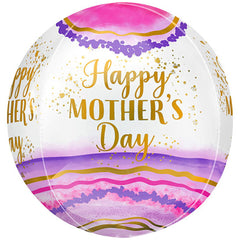 Qualatex Happy Mother's Day 4D Orbz Foil Balloons - ardor