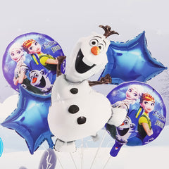 Snow Man Foil Balloons 5 PCs Set