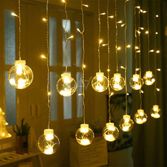 Warm Color Ball Curtain Led Fairy Light