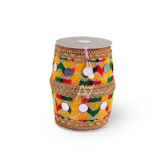 Pack of 10 - Multi Color Dhol Shape Nikkah Pouches