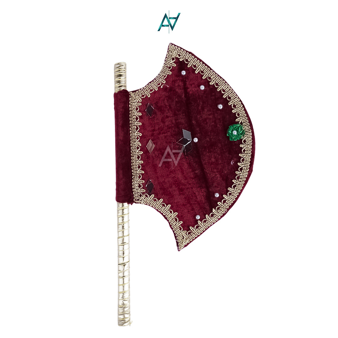 Velvet Hand Fan for Weddings & Mehndi Events