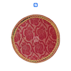 Round Jamawar Tray for Wedding & Festive Gifts – Ardor Pakistan