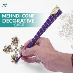 Mehndi Cone Cover with Mehndi – Decorative Henna Cone for Weddings & Events