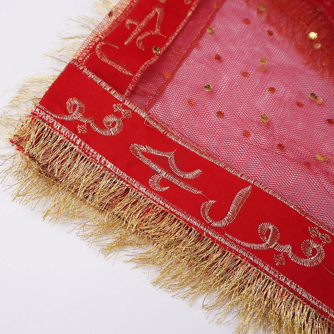 Nikah Dupatta | Bridal Net Fancy Dupatta with Lace for Girls & Women | Qubool Hai