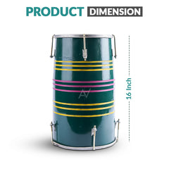 Simple Wooden Dhol – Traditional Handmade Dhol