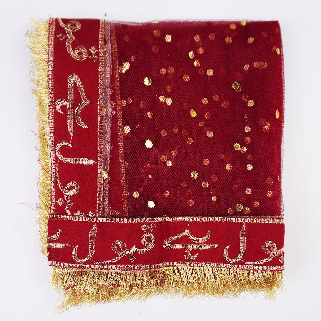 Nikah Dupatta | Bridal Net Fancy Dupatta with Lace for Girls & Women | Qubool Hai